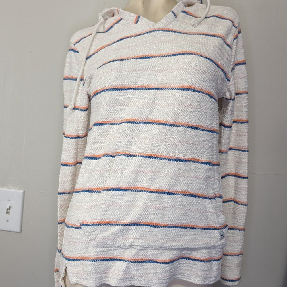 Departwest Cotton Woven Striped Hoodie S GUC